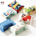 Different cute patterns linen tissue box